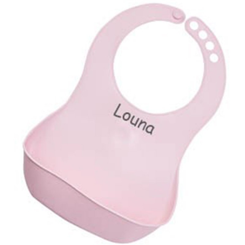 Bavoir personnalisable rose Baby Tute