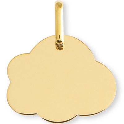 Médaille nuage personnalisable (or jaune 375°) Lucas Lucor