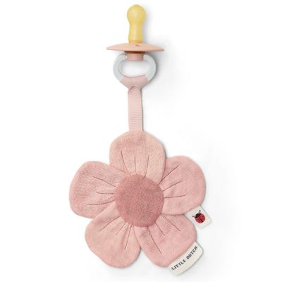Doudou attache-tétine en gaze de coton Fleur Fairy Garden Little Dutch