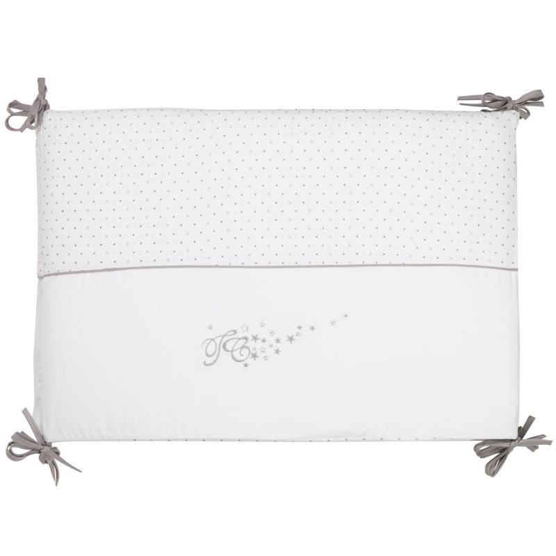 Tour de lit blanc réglable Pluie d'étoile (pour lits 60 x 120 et 70 x 140cm) Tartine et Chocolat