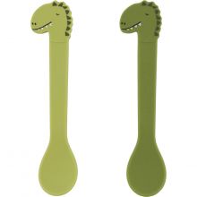 Lot de 2 cuillères en silicone Mr. Dino  par Trixie