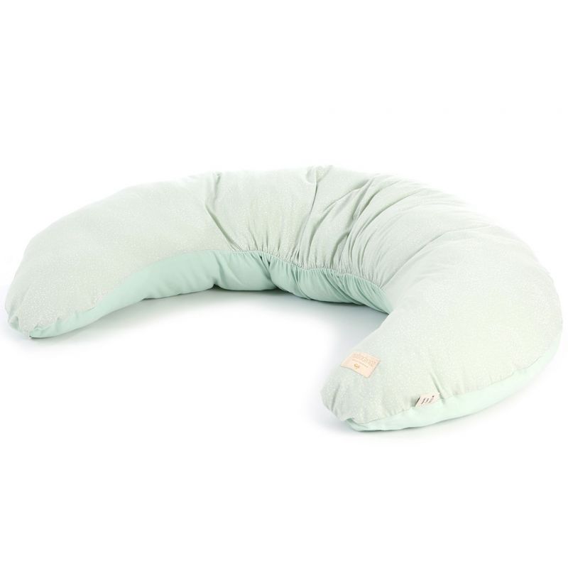 Coussin d'allaitement Luna White bubble Aqua Nobodinoz