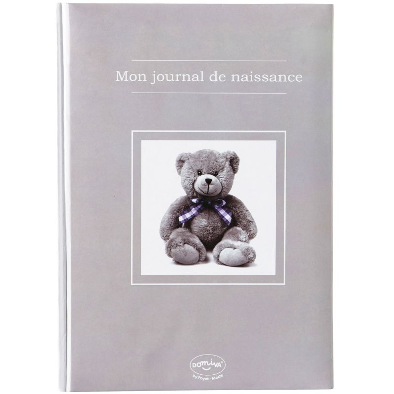 Mon journal de naissance Ourson taupe (40 pages) Domiva
