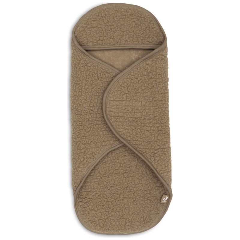 Couverture nomade Sherpa Merino Wool Dark Hazel Jollein Produit 1
