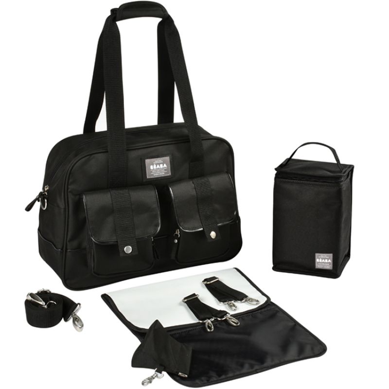 Sac à langer à anses Monaco noir Béaba