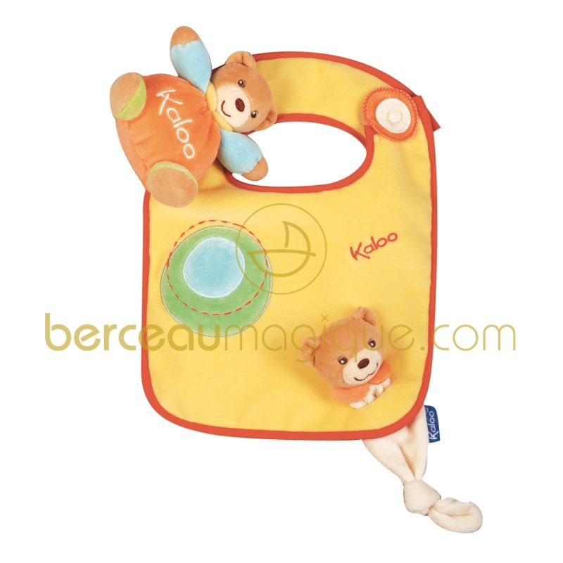 Set bavoir étanche et minis peluches 123 Kaloo