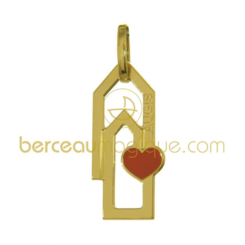 Pendentif Trombone coeur (Or jaune) Maison Augis