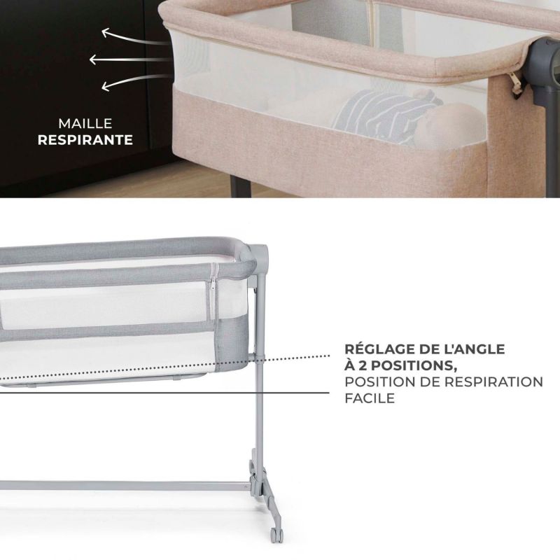 Lit cododo 2 en 1 Nestee Up 2 Full Light Grey Kinderkraft Ambiance 5