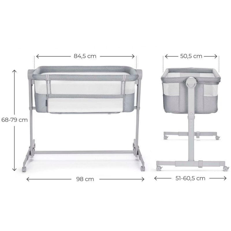 Lit cododo 2 en 1 Nestee Up 2 Full Light Grey Kinderkraft Ambiance 7