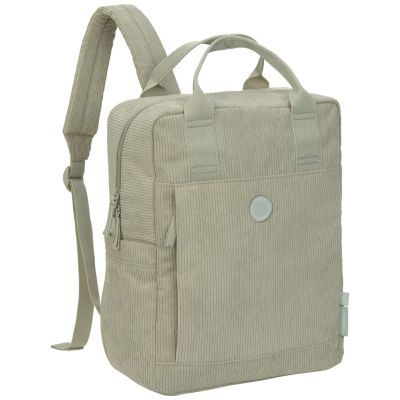 Sac à dos à langer Vividal en velours kaki clair