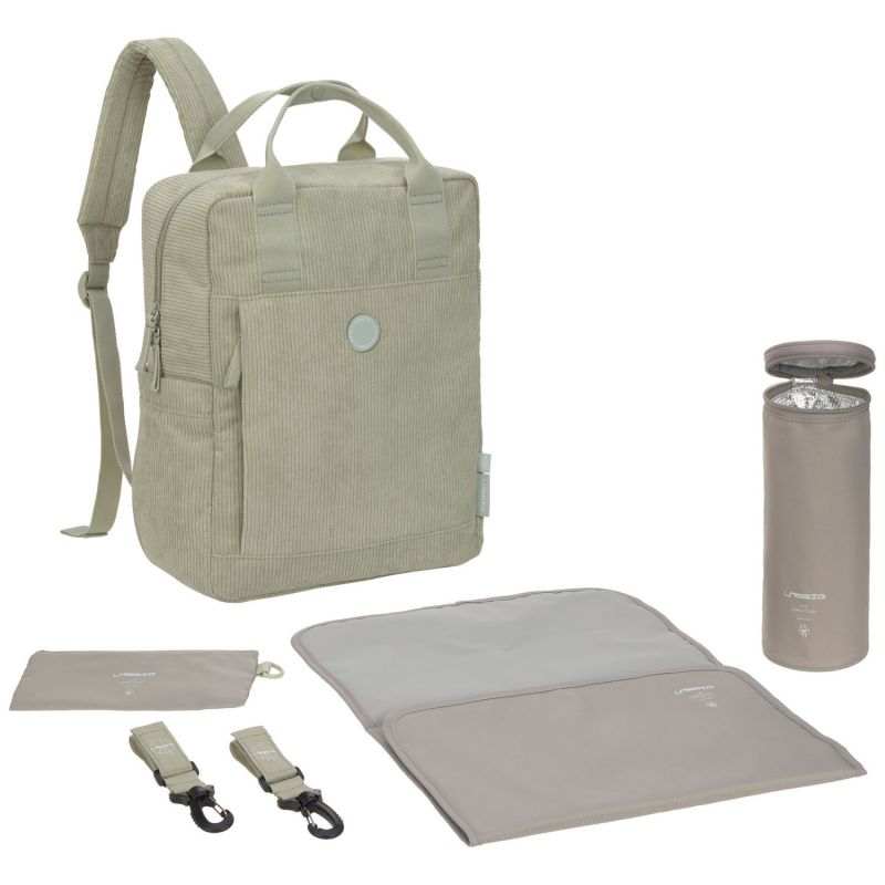 Sac à dos à langer Vividal en velours kaki clair Lässig Produit 3