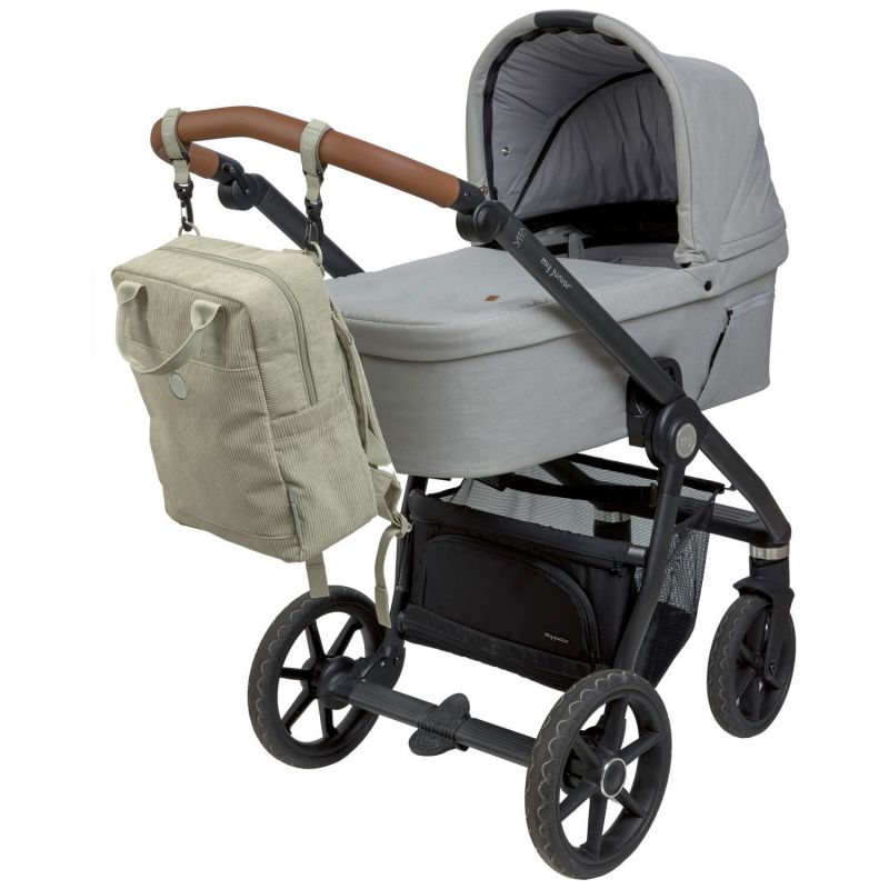 Sac à dos à langer Vividal en velours kaki clair Lässig Produit 7