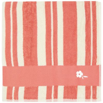 Serviette de plage rayée Tangerine personnalisable (70 x 140 cm)
