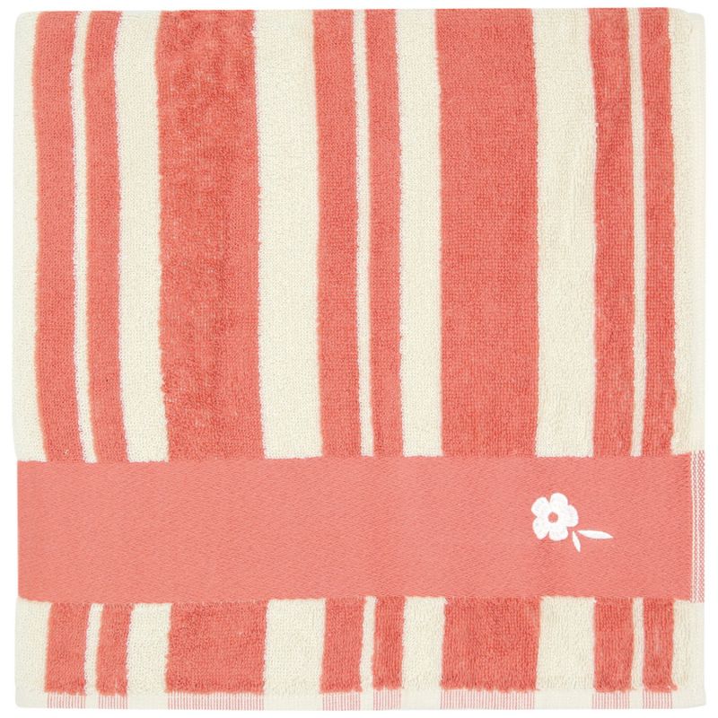 Serviette de plage rayée Tangerine personnalisable (70 x 140 cm) L'oiseau bateau Produit 1