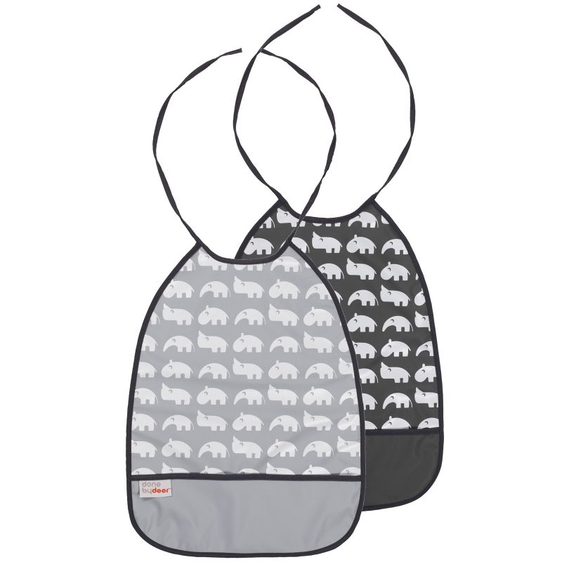 Lot de 2 bavoirs imperméables gris Done by Deer