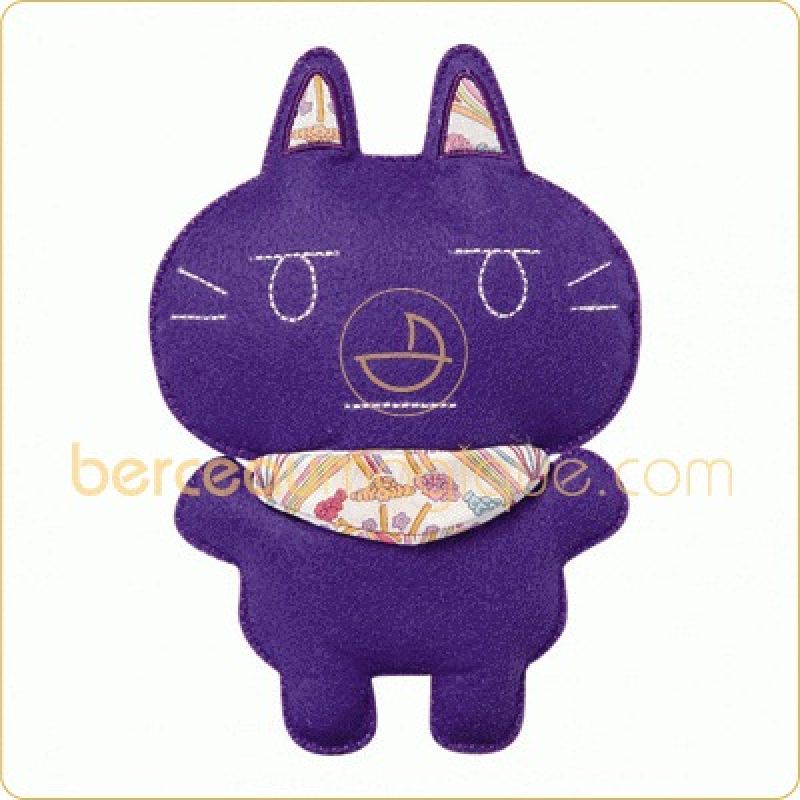 Chat feutrine violet Trousselier