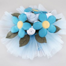Bouquet de naissance bleu fleur (10 pièces)  par Babycorner