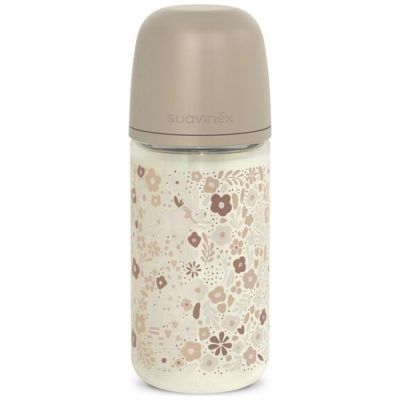 Biberon verre tétine SXPro M Wonderland Liberty beige (240 ml) Suavinex