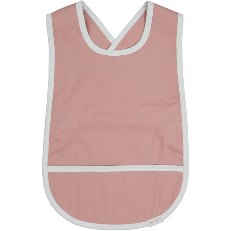 Bavoir à poche vieux rose Fabelab