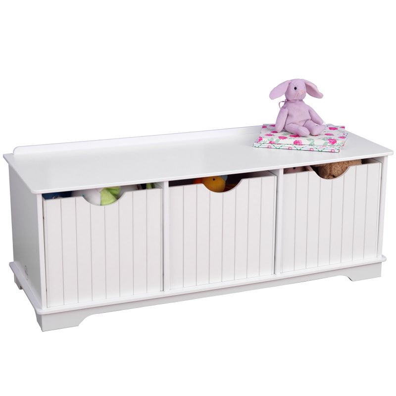 Meuble de rangement banc Nantucket blanc KidKraft