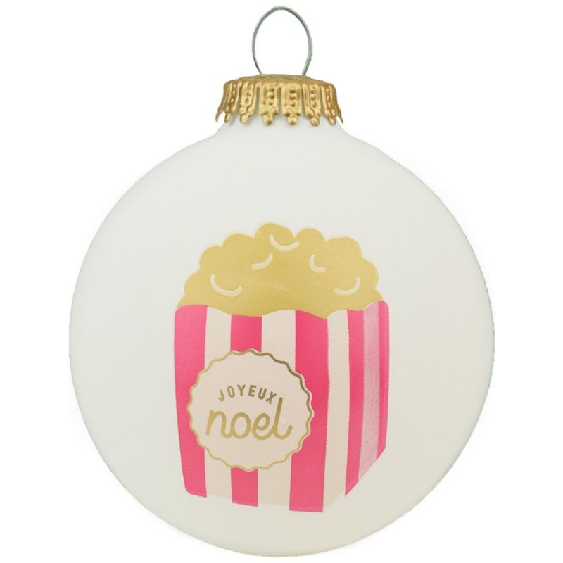 Boule de Noël Popcorn Noël Gourmand (personnalisable) Baubels Ambiance 1