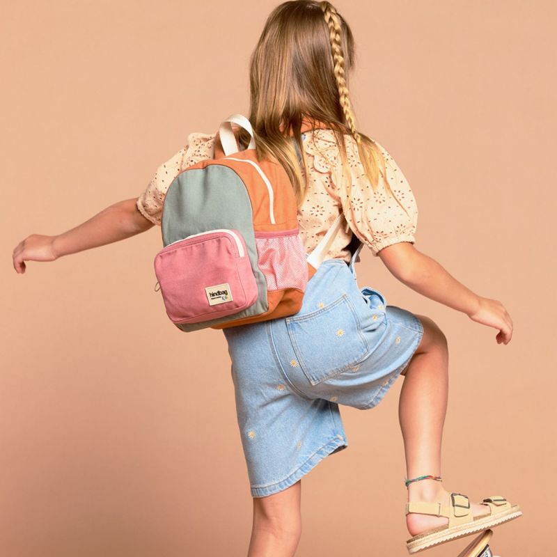 Sac à dos Romy Sauge-Rose blush Hindbag Ambiance 3