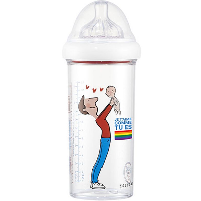 Biberon anti colique 360 ml Papa & bébé LGBT (360 ml) Le Biberon Français