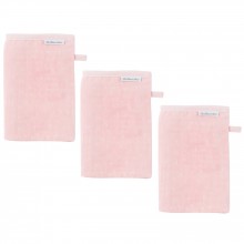 Lot de 3 gants de toilette en mousseline Pink Bows   par Les Rêves d'Anaïs