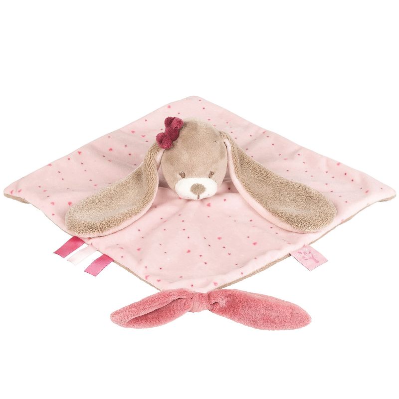 Doudou plat attache sucette Nina le lapin (27 x 27 cm) Nattou
