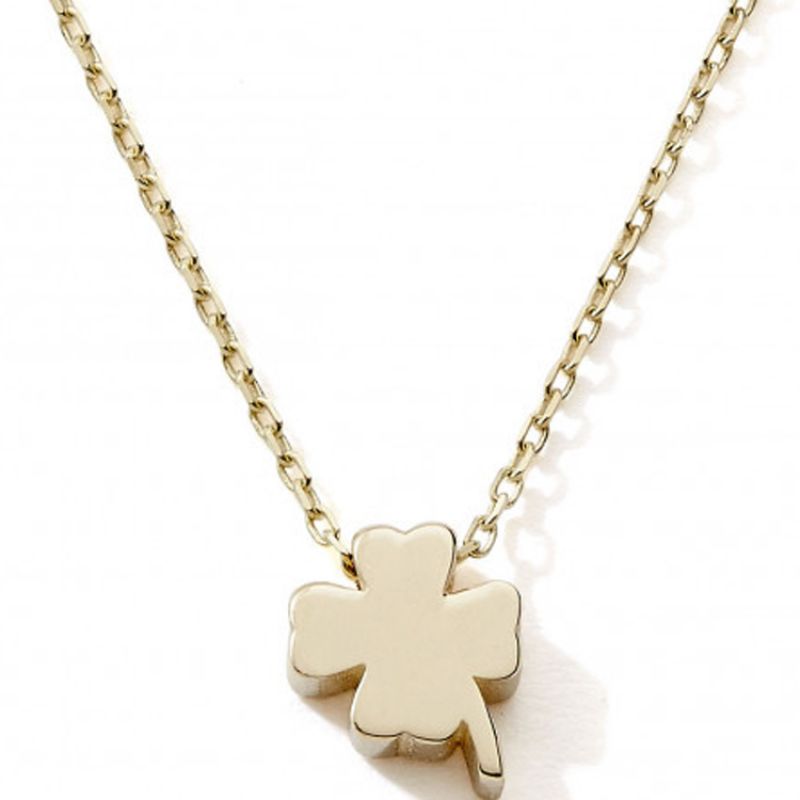 Collier Trèfle (or jaune 375°) Baby bijoux