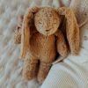 Petit Lapin sensoriel en coton bio cappuccino Moonie Ambiance 4
