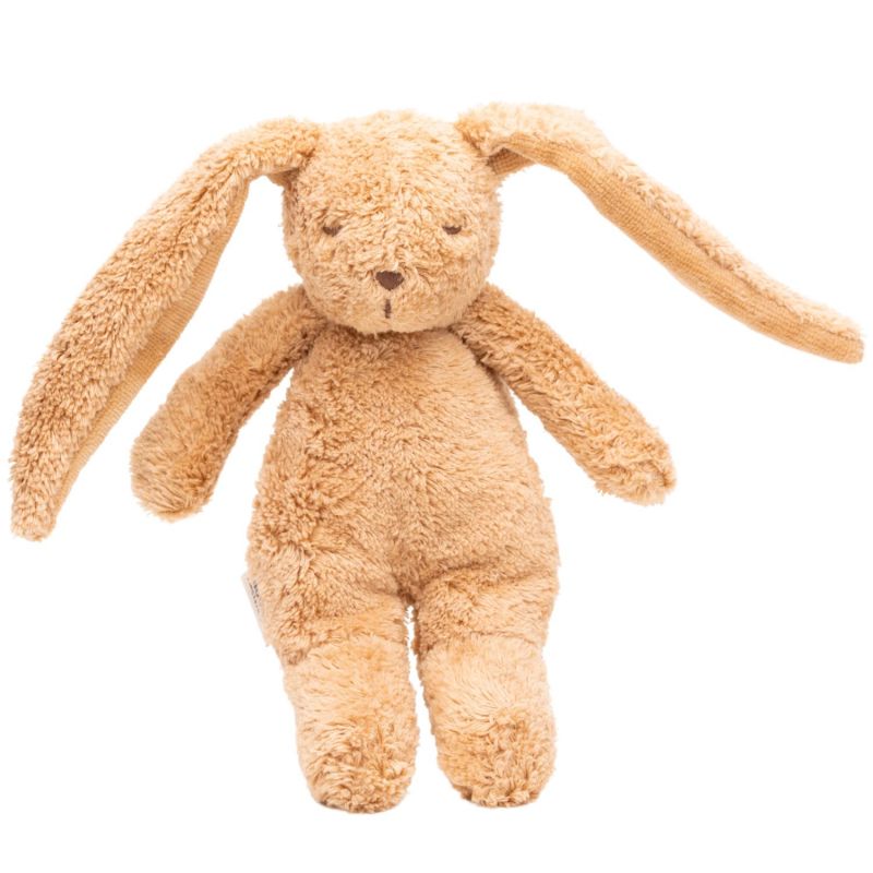 Petit Lapin sensoriel en coton bio cappuccino Moonie Produit 1