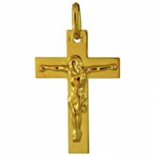 Croix Christ 25 x 20 mm (or jaune 750°)  par Maison Augis