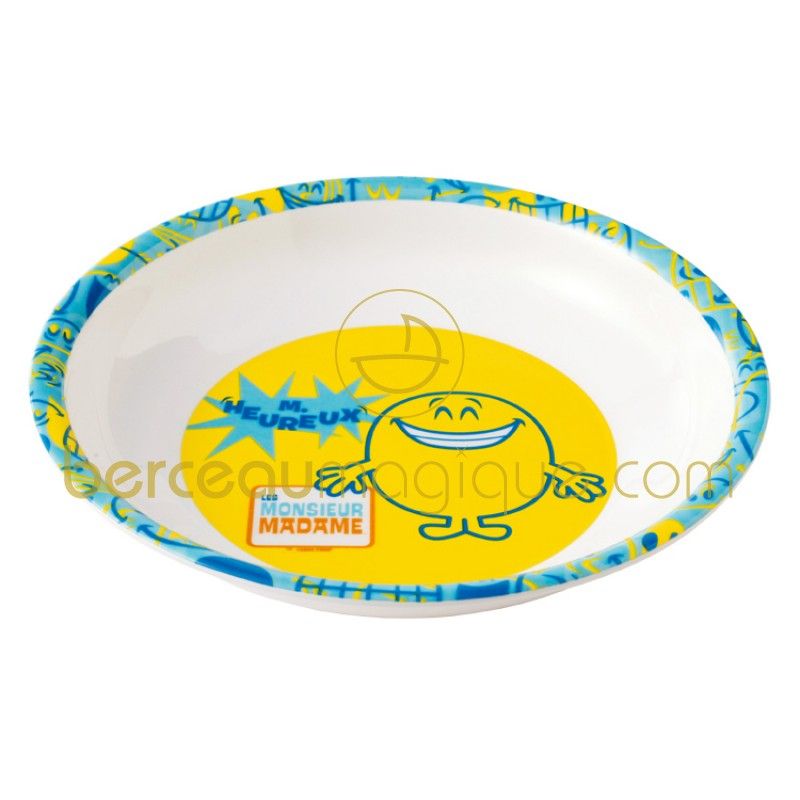Assiette plate bleu M.Heureux Babycalin