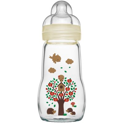 Biberon verre avec tétine - débit 2 moyen (260 ml) MAM