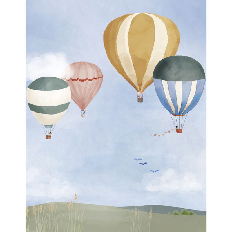 Papier peint panoramique Montgolfière L (200 x 250 cm) Mimi'lou