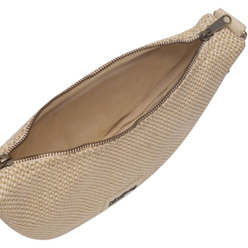 Sac banane Andrea Tressage Ecru Hindbag Produit ouvert 4