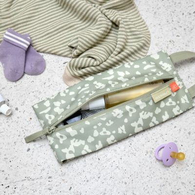 Pochette isotherme pour biberon Leo kaki clair