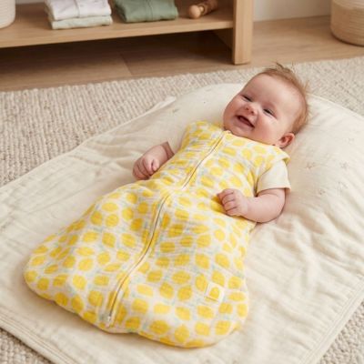 Gigoteuse légère TOG 1 en gaze de coton Citron Pop (0-6 mois)