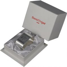 Rond de serviette Lien Ourson personnalisable (métal argenté)