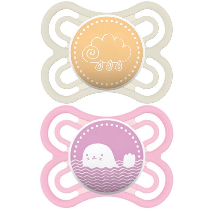 Lot de 2 sucettes anatomiques Perfect fille (0-6 mois) MAM
