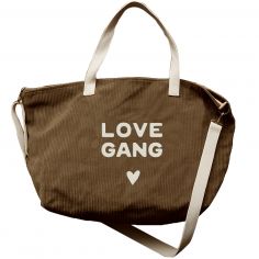 Sac cabas XL velours Love gang - Zakuw
