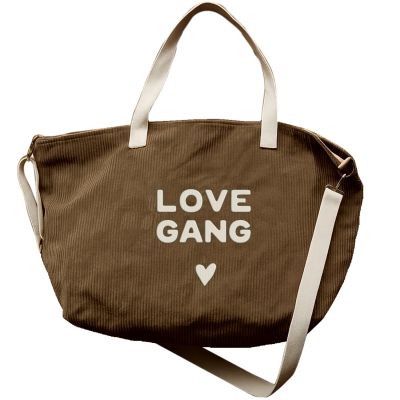 Sac cabas XL velours Love gang Zakuw