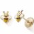 Variation Doré du produit Boucles d'oreilles Abeille (or jaune 375°) de la marque Baby bijoux