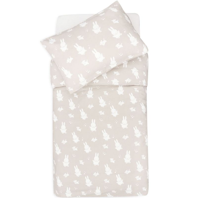 Housse de couette + taie d'oreiller Miffy Snuffy Nougat (100 x 140 cm) Jollein Produit 1 grande taille