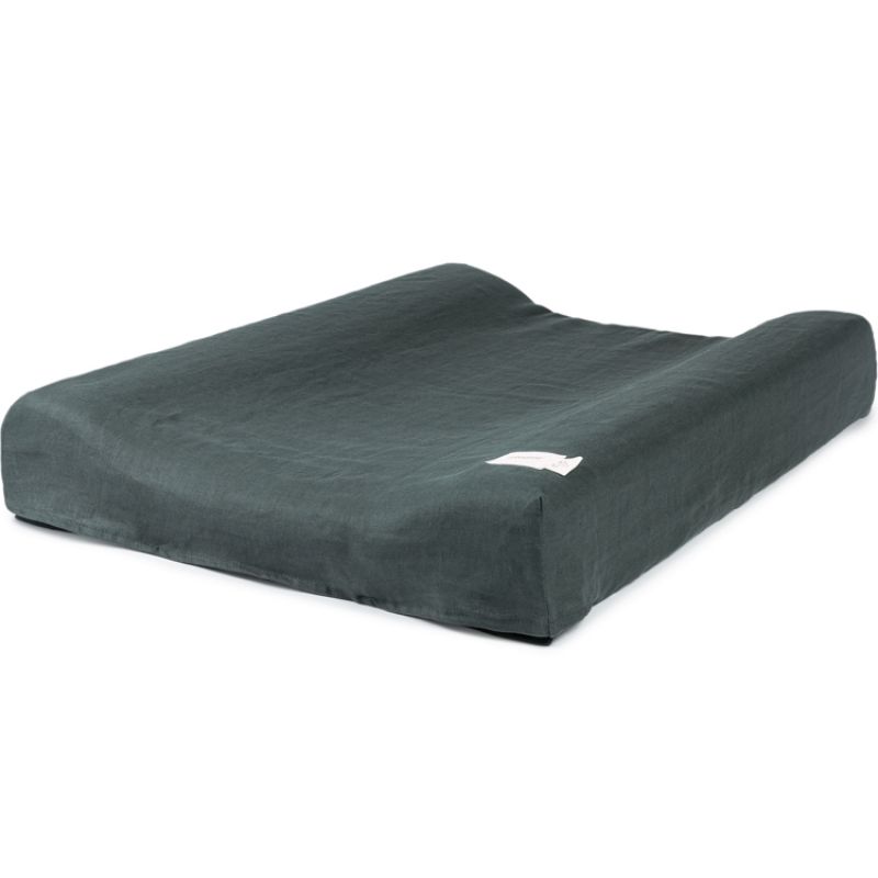 Housse de matelas à langer Lin français green blue (50 x 70 cm) Nobodinoz