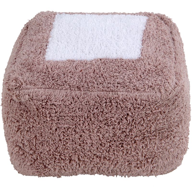 Coussin de sol pouf Marshmallow Square rose Lorena Canals