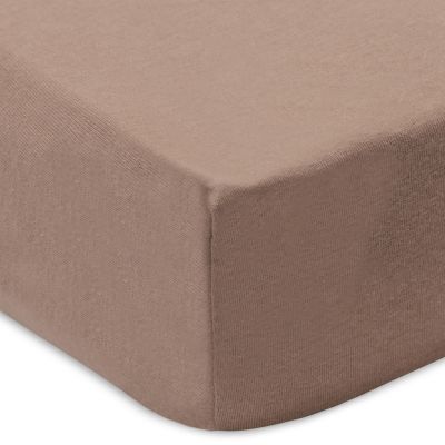 Drap housse en jersey pour matelas de parc Milky Coffee (75 x 95 cm)