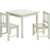 Ensemble table et chaises Activity vert/blanc (3 pièces)