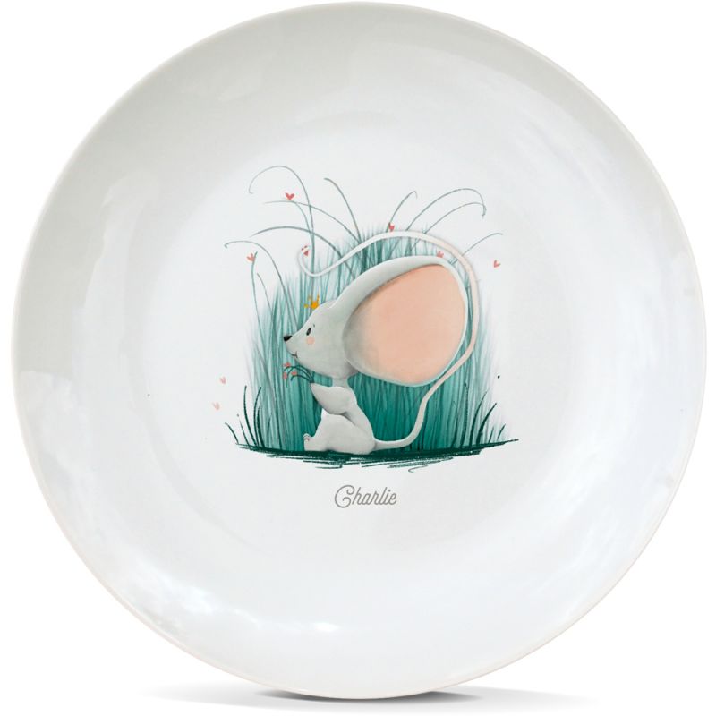 Assiette en porcelaine Souris (personnalisable) Gaëlle Duval